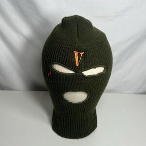VLONE Men's SKI MASK BALACLAVA KNIT CAP Olive Green Preowned